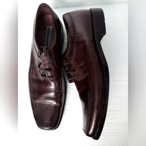 Johnston And Murphy Leather Lace-up Oxford Derby Dress Shoes Men's 11.5 Brown